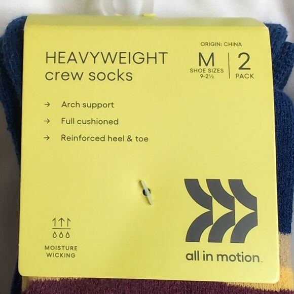 All in Motion Kids Heavy Weight Crew Socks Moisture Wicking Medium, NEW - Picture 6 of 8